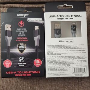 PowerXcel USB-A to Lightning Cable - Black